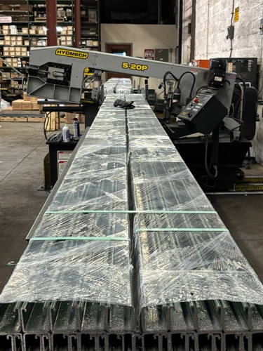 CNC Strut Channel Cutting | Albany Nanotech | MEP Pipe racks case Study | nanotech building | MMS - Modular Mechanical Supports, Buffalo NY USA