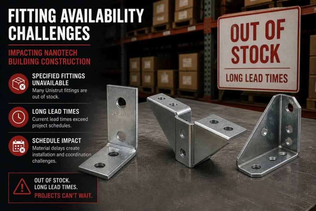 Logistics Issues | Supply Chain Issues | Unistrut Fittings | Albany Nanotech | MEP Pipe racks case Study | nanotech building | MMS - Modular Mechanical Supports, Buffalo NY USA